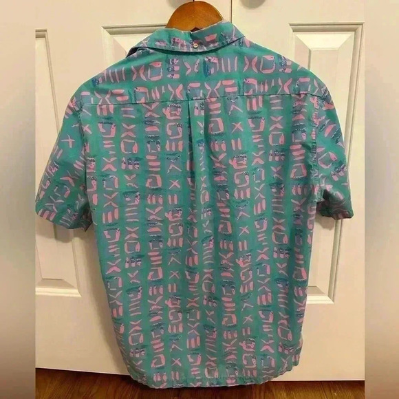 Chubbies The Nutter Pullover Shirt Men Small Surfer Hawaiian Blue Quarter Button - Picture 4 of 10